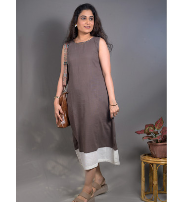 Grey Patch long Dres...