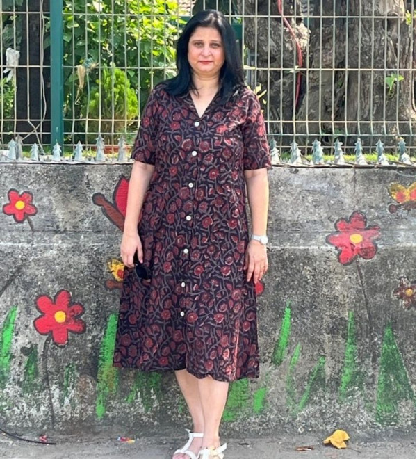 BLACK PRINTED SHIRT DRESS 