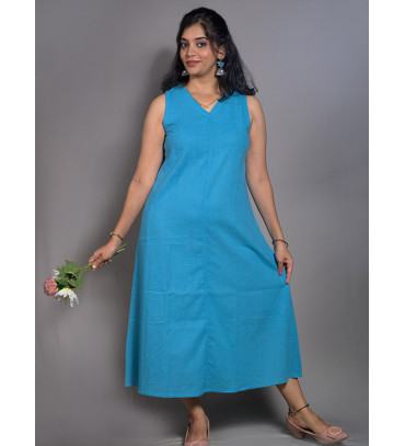 Sleeveless Blue long...