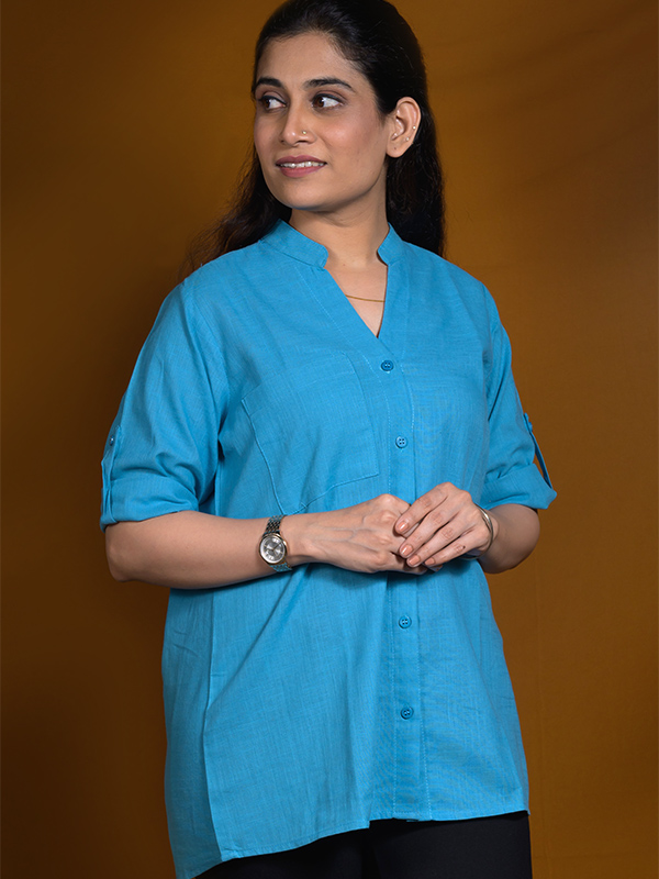 Stand collar Steel Blue 