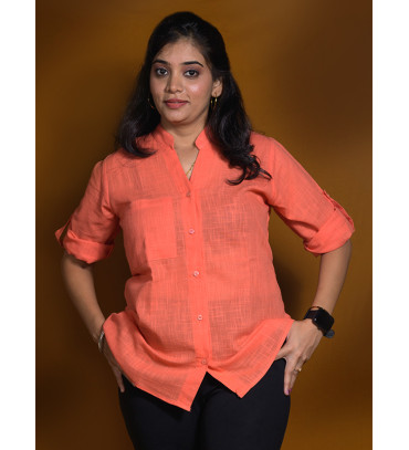 Stand collar Peach ...