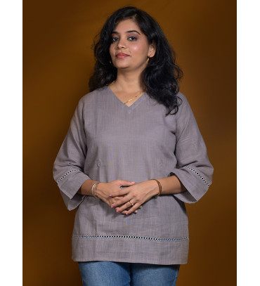 Grey Lace short top...