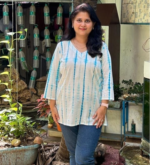 Shibori Blue SHORT TOP 